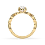 Twisted Engagement Ring With Elongated Cushion Diamond