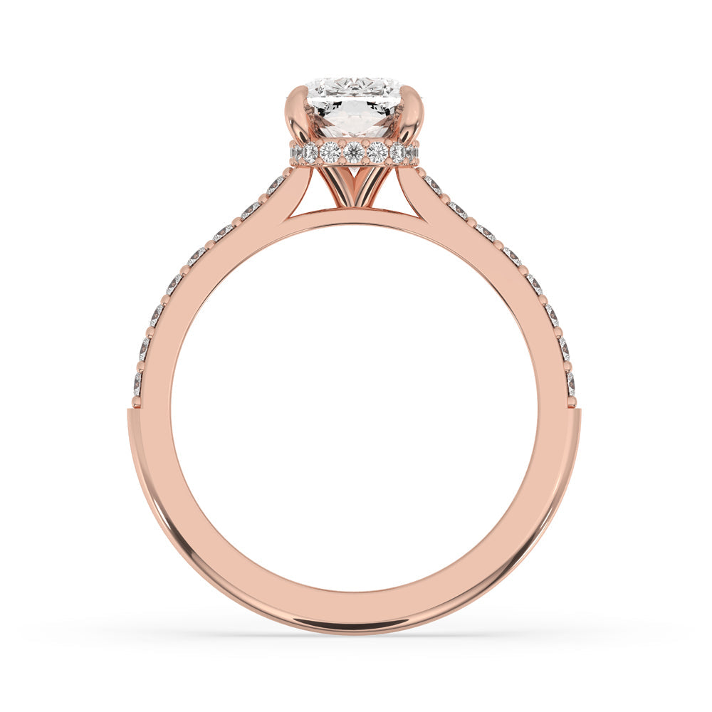 Elongated Cushion Cut Engagement Ring Secondary image