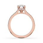 Elongated Cushion Cut Engagement Ring