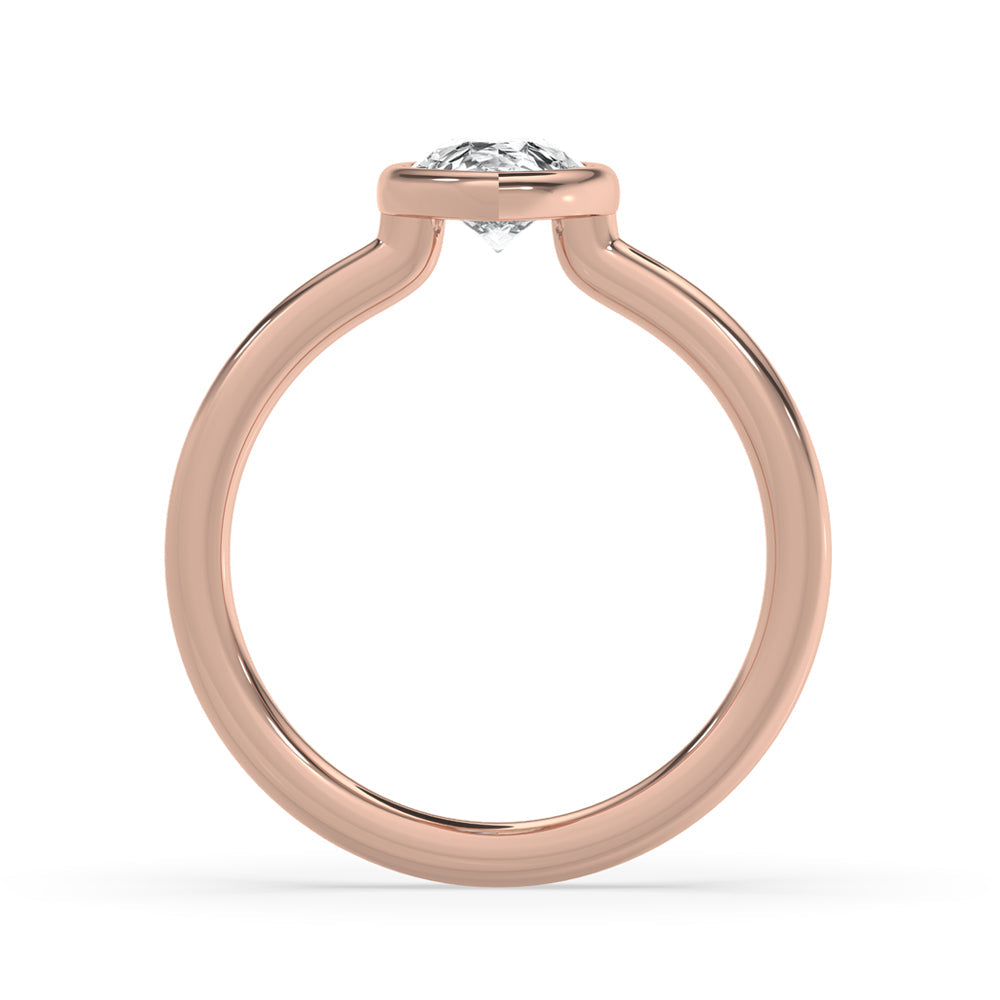 Bezel Set Diamond Ring With Classic Solitaire Setting Secondary image