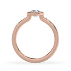 Bezel Set Diamond Ring With Classic Solitaire Setting