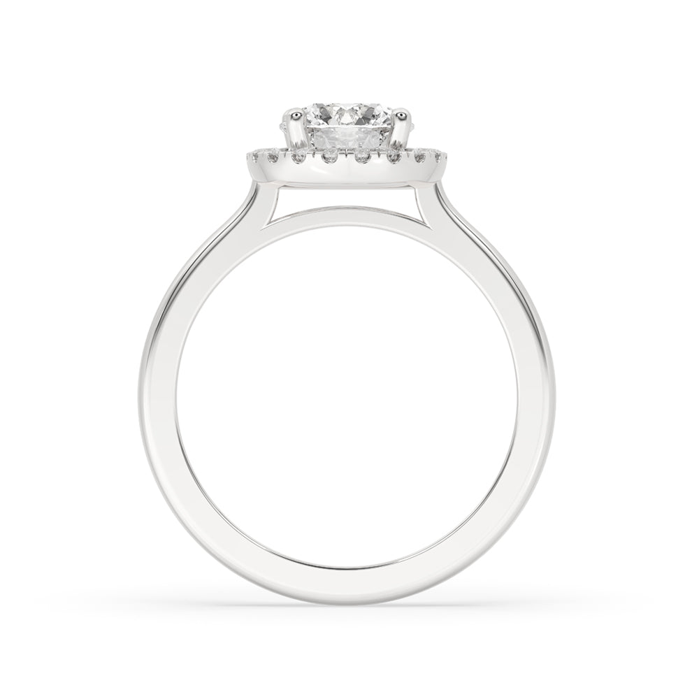 Halo Diamond Engagement Ring with Lab Grown Diamond