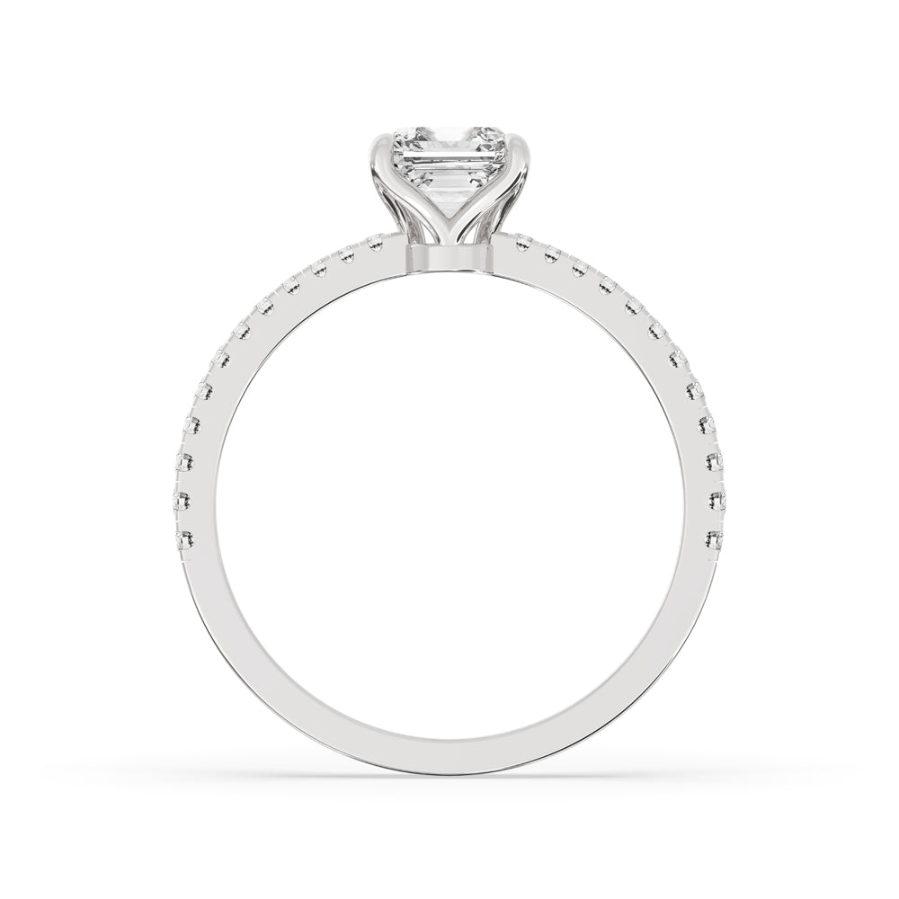 Asscher Cut Diamond Ring In White Gold Secondary image