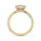 Twisted Engagement Ring Featuring a Sparkling Round Diamond