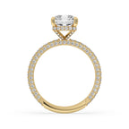 Hidden Halo Engagement Ring with Radiant Cut Style