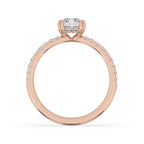 Radiant Diamond Cut Ring in Dazzling Pave Setting