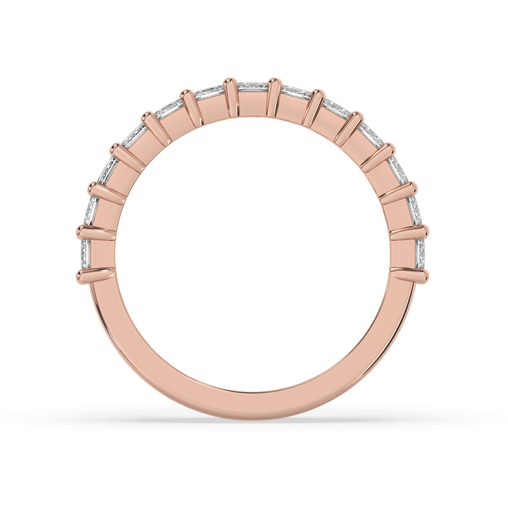 Emerald Cut Wedding Band - Stunning Half Eternity Look