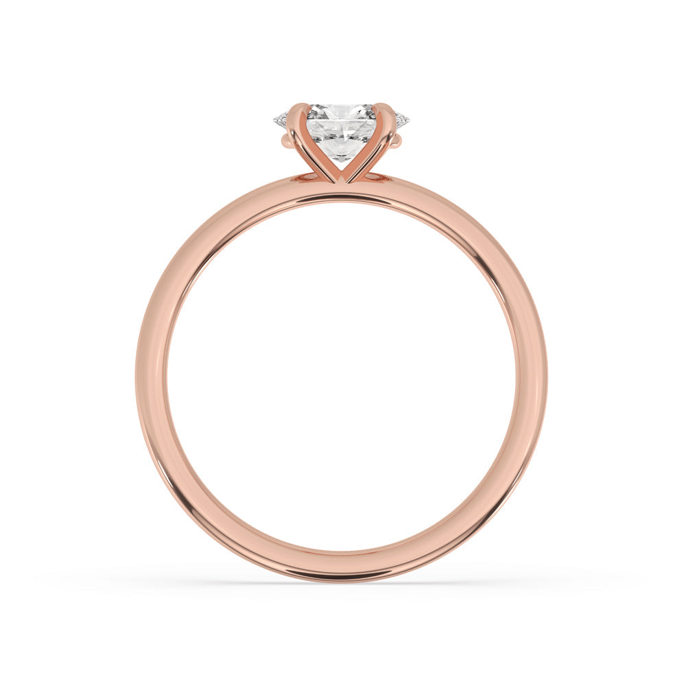 Gold Oval Diamond Engagement Ring With East West Setting Zweitbild