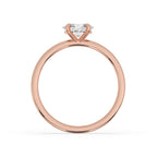 Gold Oval Diamond Engagement Ring With East West Setting