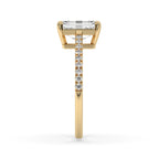 Emerald Cut Ring With Pave Style