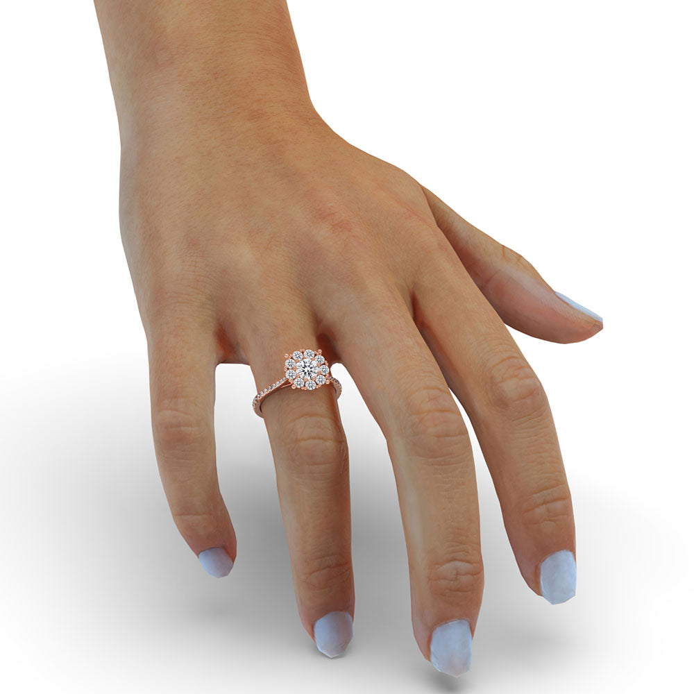 Round Diamond Classic Cathedral Engagement Ring