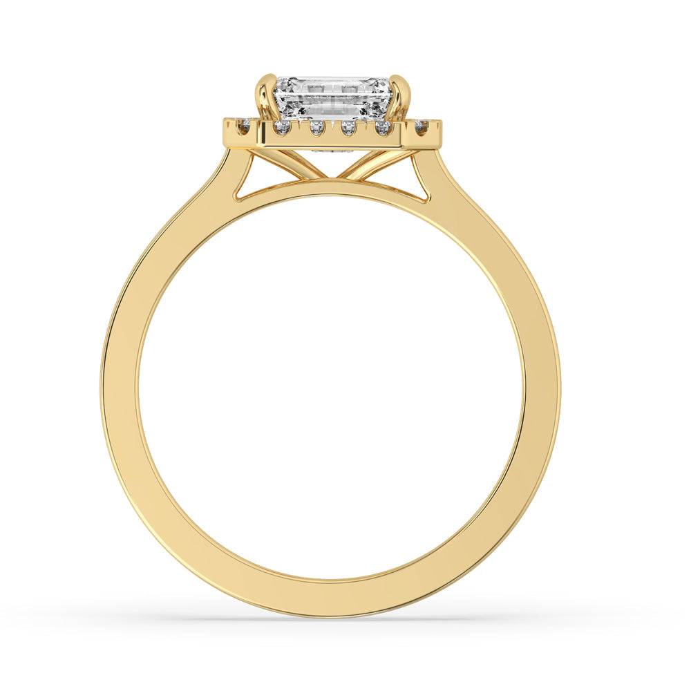 Two Carat Emerald Cut Diamond Ring With Cathedral Setting