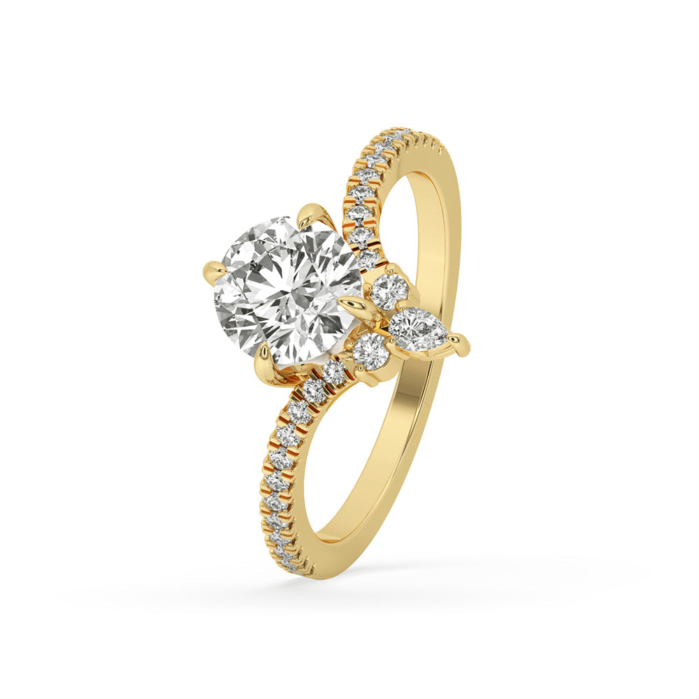 Pear Cut Diamond Ring in Yellow Gold for Timeless Style