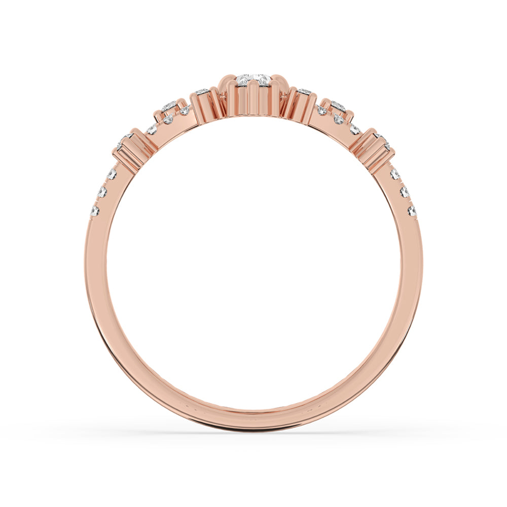 Pear Cut Engagement Ring with Rose Gold Setting