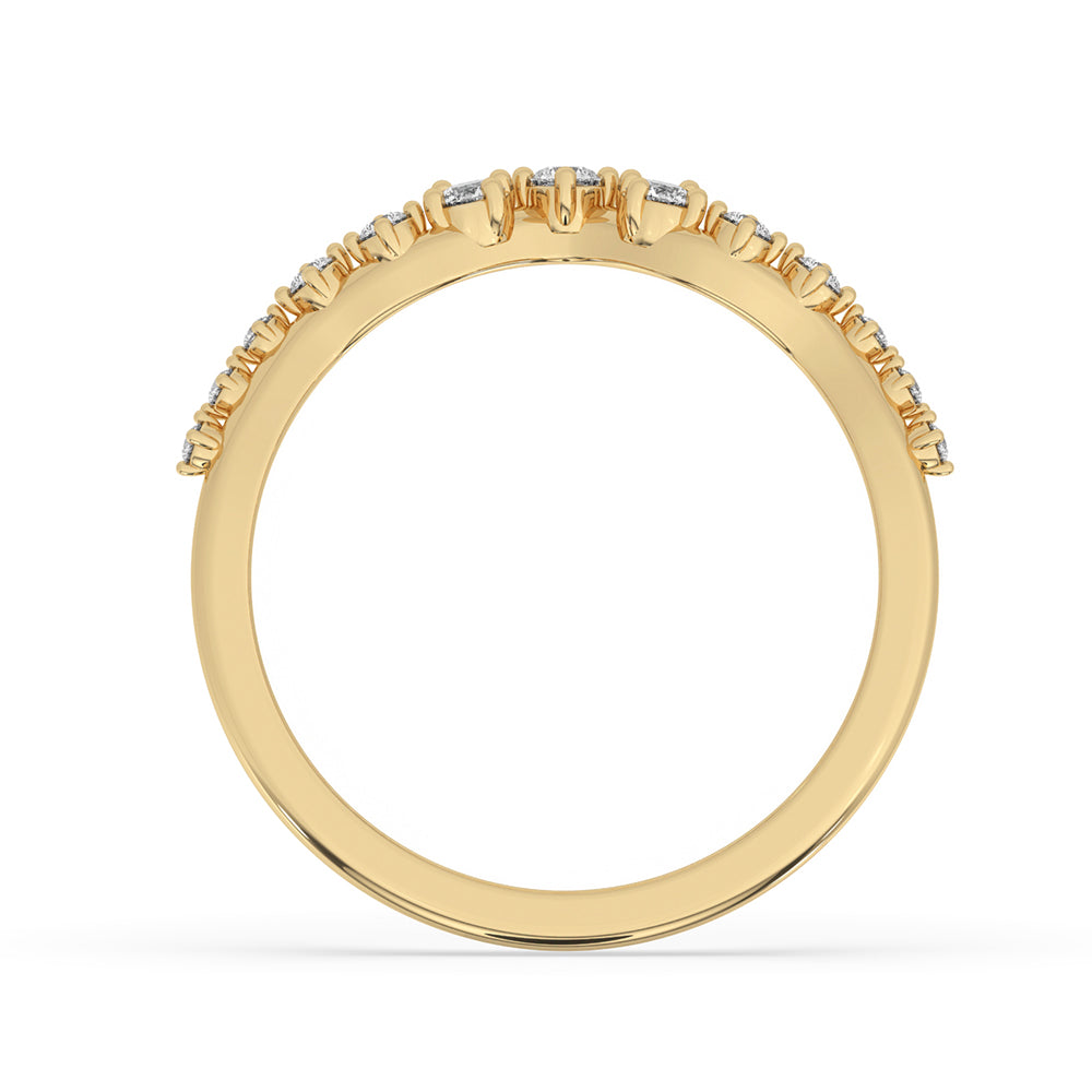 Tiara Wedding Band Yellow Gold – Timeless Royal Design