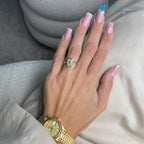 3 Carat D-VVS2 Emerald Cut Lab Grown Diamond Bezel Set Solitaire Engagement Ring - DisneyValley