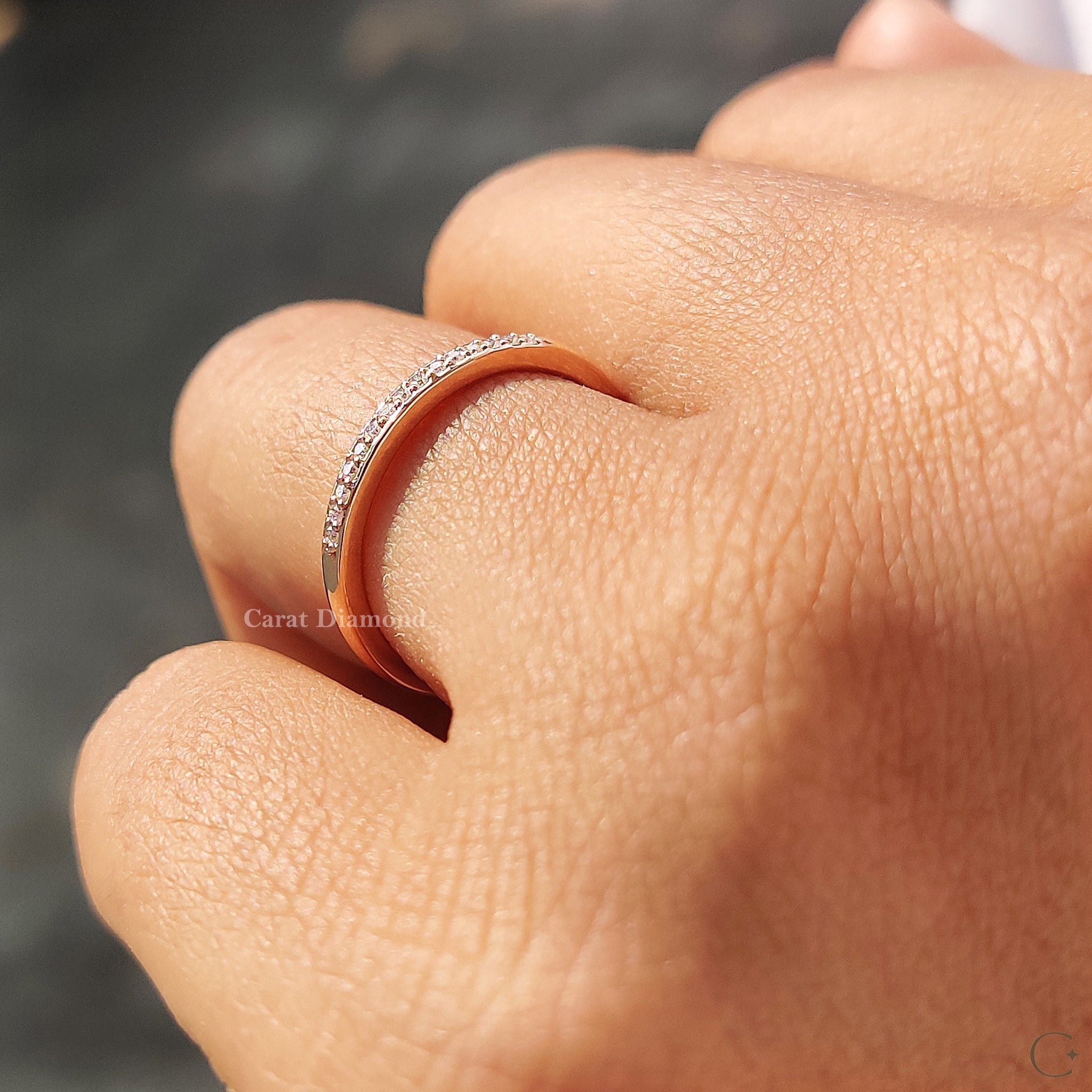 Classic Round Diamond Wedding Band
