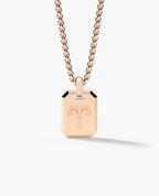 ARIES MINI ZODIAC Dog Tag Gold Pendant