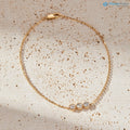 3 Stone Bezel Set Lab Grown Diamond Bracelet Minimalist bracelets - DisneyValley