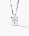 ARIES MINI ZODIAC Dog Tag Gold Pendant with 0.25ct Diamonds