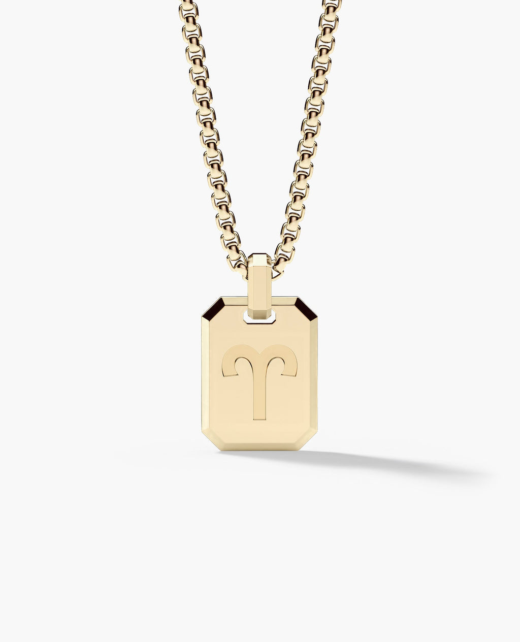 ARIES MINI ZODIAC Dog Tag Gold Pendant