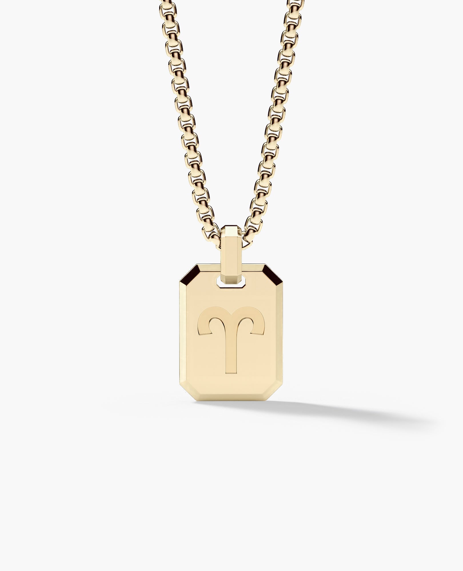 ARIES MINI ZODIAC Dog Tag Gold Pendant