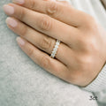 3.0 CT Oval Cut Moissanite Full Eternity Wedding Band