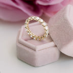 2.0 TCW Round Brilliant Cut Full Eternity Diamond Wedding Band