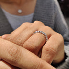 Lab Grown Round Diamond White Gold Wedding Band