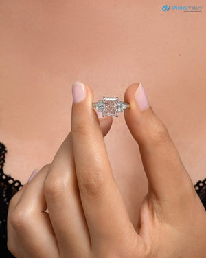3.30 Carat IGI Certified Fancy intense Pink Radiant Cut Lab Grown Diamond Engagement Ring - DisneyValley