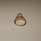 3.50 Carats IGI Certifed Lab Grown Oval Cut Diamond Engagement Ring - DisneyValley