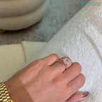 3.50 Carats IGI Certifed Lab Grown Oval Cut Diamond Engagement Ring - DisneyValley