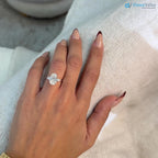 3.50 Carats IGI Certifed Lab Grown Oval Cut Diamond Engagement Ring - DisneyValley