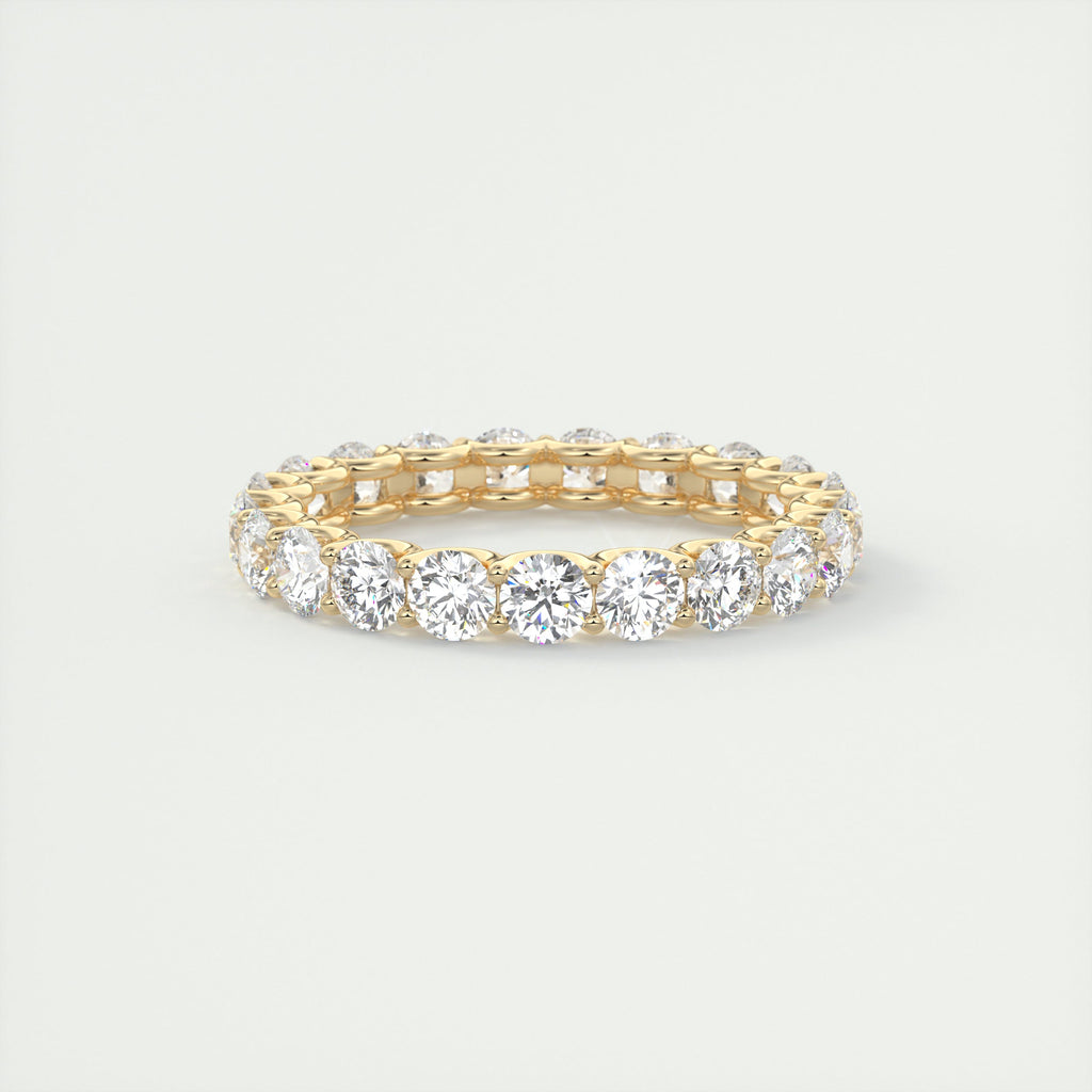 2.50CT Round Cut Moissanite Full Eternity Prong Unique Wedding Band