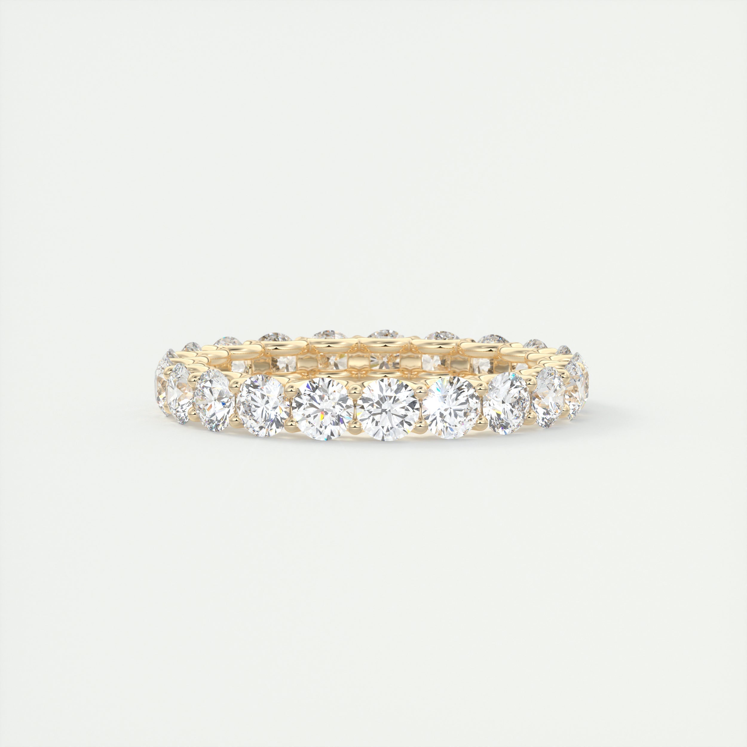 2.50CT Round Cut Moissanite Full Eternity Prong Unique Wedding Band