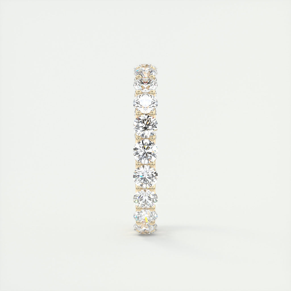2.50CT Round Cut Moissanite Full Eternity Prong Unique Wedding Band