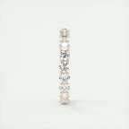 2.50CT Round Cut Moissanite Full Eternity Prong Unique Wedding Band