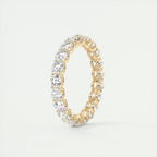 2.50CT Round Cut Moissanite Full Eternity Prong Unique Wedding Band