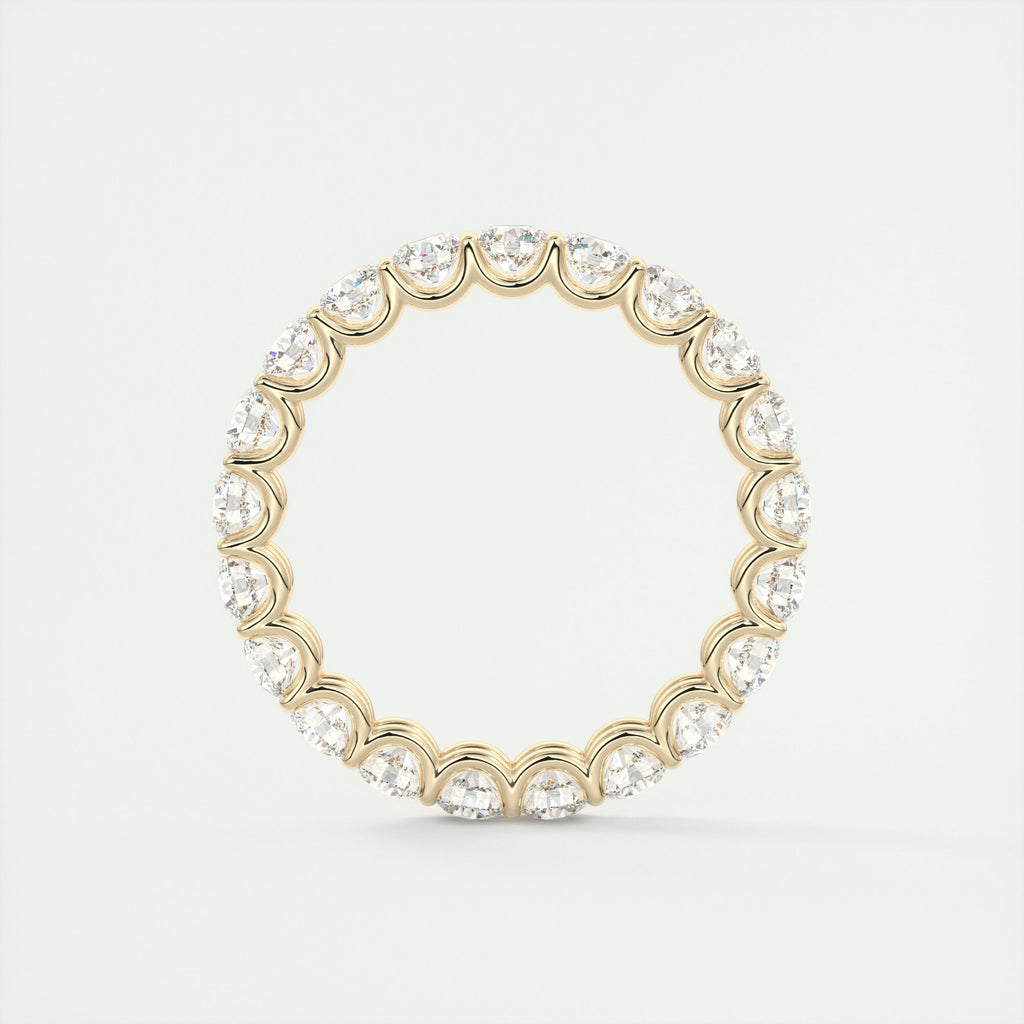 2.50CT Round Cut Moissanite Full Eternity Prong Unique Wedding Band