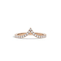 0.25 TCW Round Moissanite Curved Wedding Band