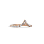 0.25 TCW Round Moissanite Curved Wedding Band