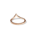 0.25 TCW Round Moissanite Curved Wedding Band