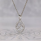 White Gold Halo Sagittarius Pendant