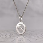 White Gold Halo Sagittarius Pendant