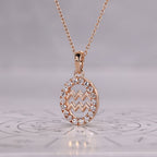 Halo Aquarius Pendant In Rose Gold