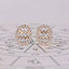 Aquarius Earrings in Stud Halo Style