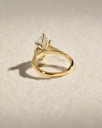 2.0 -4.0 CT Marquise Cut Lab Grown Diamond Three Stone Engagement Ring