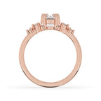 Oval Cut Engagement Ring - Side Stone