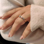 Crown Wedding Band With Round Diamond