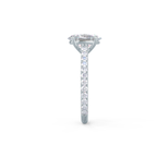 2.50 CT Oval Moissanite Pave Setting Engagement Ring